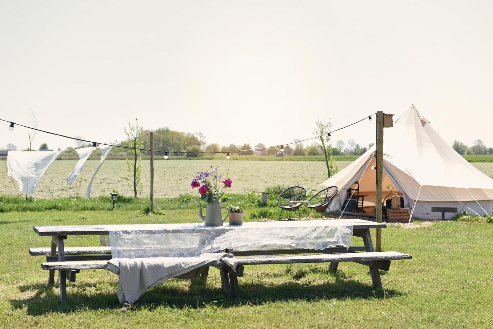 Smuk Lytse Bell Tent Echtenerbrug Exterior foto